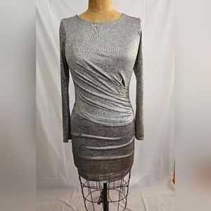 Akira Silver long sleeve dress size M